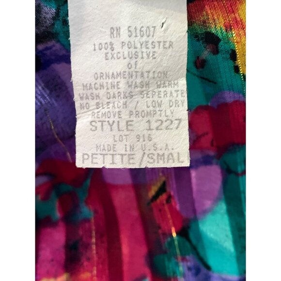 VTG Y2K Fredericks Of Hollywood Sheer Floral Peignoir Robe Satin Trim Petite S - Picture 4 of 5